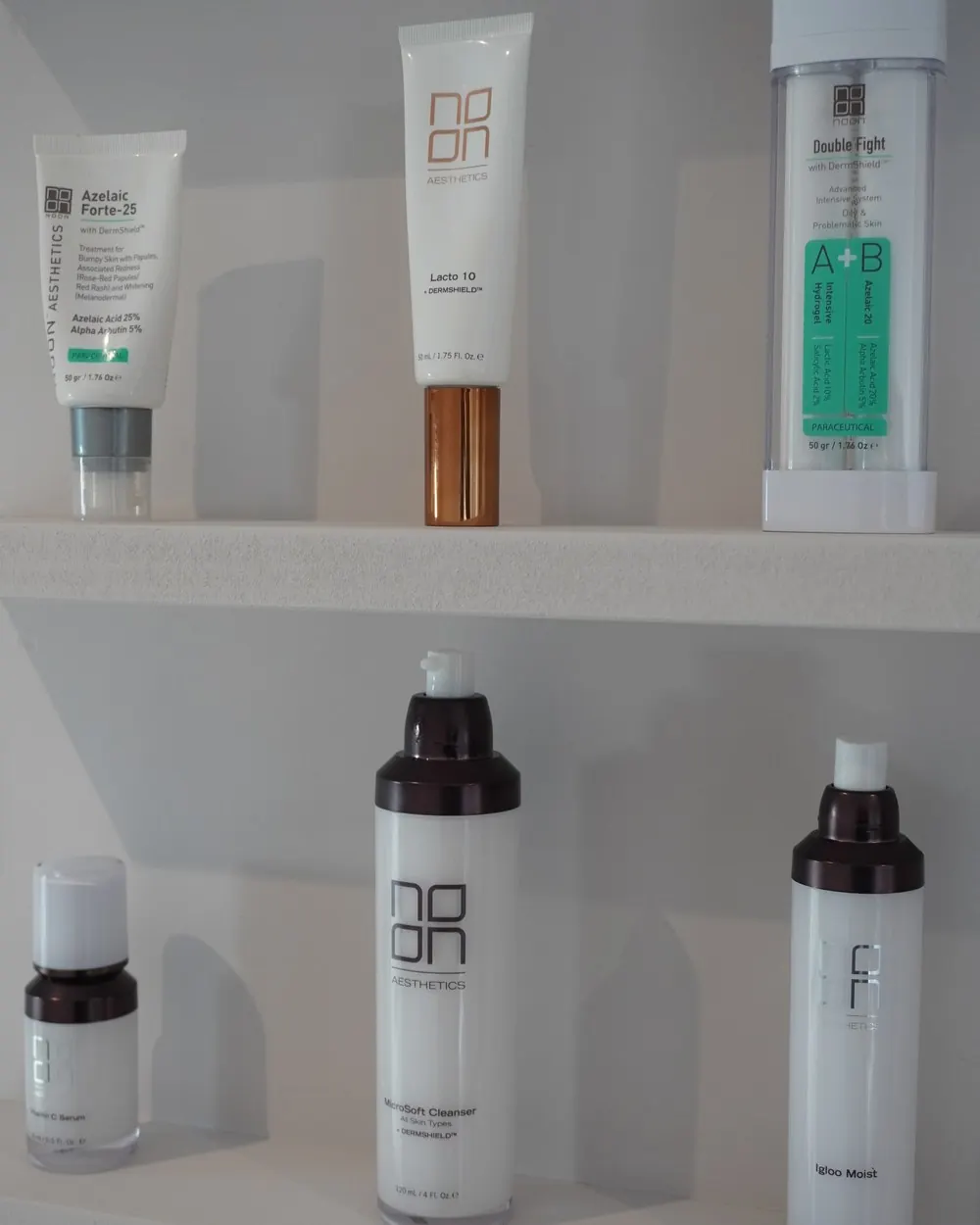 Professional skincare products used to support treatment planning